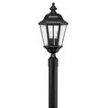 3 Light Large Outdoor Post Top Or Pier Mount Lantern In Traditional Style 10 Inches Wide By 21.25 Inches High-Black Finish-Led Lamping Type-120