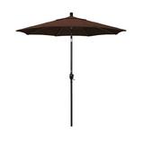 California Umbrella 7.5 ft. Aluminum Market Umbrella Push Tilt - Bronze-Sunbrella-Bay Brown