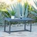 Avianna Outdoor 59 Inch Wicker Dining Table Grey