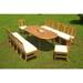 Grade-A Teak Dining Set: 12 Seater 13 Pc: 94 Double Extension Oval Table And 12 Osborne Armless Chairs Outdoor Patio WholesaleTeak #WMDSWVm