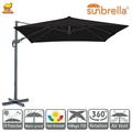 Strong Camel 10 x10 Off-Set Hanging Roma Umbrella Deluxe Sunbrella Patio Umbrella Tilt & 360 Rotation Patio Heavyduty Outdoor Sunshade Cantilever Crank(Steel Cross Base is Included)