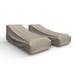 Budge Large Brown and Beige Patio Chaise Cover English Garden (2 Pack)