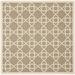 SAFAVIEH Courtyard Carol Geometric Indoor/Outdoor Area Rug 7 10 x 7 10 Square Brown/Beige