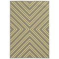 Sphinx Riviera Indoor/Outdoor Area Rug 4589P Patio Grey Lines Angles 6 7 x 9 6 Rectangle