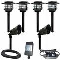 Four Seasons Courtyard GL44040 LED Path & Spot Light Kit Black Aluminum 6-Pc. - Quantity 1