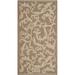 SAFAVIEH Courtyard Kevin Floral Indoor/Outdoor Area Rug 2 x 3 7 Brown/Natural