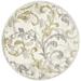 SAFAVIEH Amherst Millard Floral Area Rug Ivory/Light Grey 9 x 9 Round