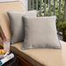 Humble and Haute Sunbrella Cast Silver/ Canvas Capri Indoor/ Outdoor Pillow Set 22 in x 22 in