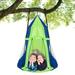 Gymax 40 Kids Hanging Chair Swing Tent Set Hammock Nest Pod Seat Green