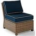 Bradenton Outdoor Wicker Sectional Center Chair Navy