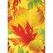 Toland Home Garden Happy Fall Welcome Leaves Fall Flag Double Sided 28x40 Inch