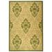 Safavieh Courtyard Jessie Damask Outdoor Indoor/Outdoor Area Rug 6 7 x 9 6 Natural/Olive