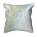 Betsy Drake Interiors Tybee Island to Doboy Sound GA Nautical Map Small Corded Indoor/Outdoor Pillow 12x12