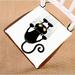 GCKG Cute Black Cat Chair Pad Seat Cushion Chair Cushion Floor Cushion with Breathable Memory Inner Cushion and Ties Two Sides Printing 16x16 inches