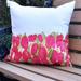 Simply Daisy 16 x 16 Sunset Tulip Red Floral DecorativeOutdoor Pillow