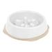 IRIS 2 Cup Slow Feeder Dog Bowl for Short Snouted Pets White/Beige