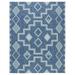 SAFAVIEH Courtyard Floella Geometric Indoor/Outdoor Area Rug 9 x 12 Navy/Aqua