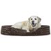 FurHaven Pet Products Ultra Plush Oval Pet Bed for Dogs & Cats - Chocolate Jumbo