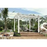 Vita 120 L x 120 W x 108 H Vinyl Venetian Pergola White VA42022