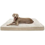 FurHaven Pet Products Ultra Plush Cooling Gel Top Deluxe Mattress Pet Bed for Dogs & Cats - Cream Jumbo Plus