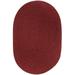 Rhody Rug Madeira Indoor/ Outdoor Braided Rounded Area Rug Colonial Red 10 x 13 Oval Synthetic Polypropylene Antimicrobial Stain Resistant 10 x