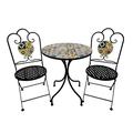 Kanstar 3 Piece Outdoor Bistro Set Premium Steel Patio Table and Chair Bistro Set