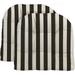 RSH DÃ©cor Indoor Outdoor Set of 2 U-Shape Wicker Tufted Seat Cushions Patio Standard Black and White Stripe