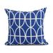 Simply Daisy 16 x 16 Ovals and Stripes Geometric Print Outdoor Pillow Royal Blue