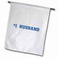 3dRose #1 Husband - Number One Award For Worlds Greatest and Best Husbands Polyester 2 3 x 1 6 Garden Flag