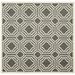 SAFAVIEH Courtyard Brooklyn Geometric Indoor/Outdoor Area Rug 5 3 x 5 3 Square Anthracite/Beige