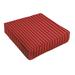 Humble and Haute Sunbrella Red Gold Stripe Indoor/ Outdoor Deep Seating Cushion by Humble + Haute 23 in w x 25 in d