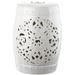 Safavieh Solid Floral Garden Indoor/Outdoor Patio Stool White