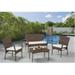 W Unlimited Arcadia Collection Outdoor Garden Patio Furniture with Table Set - 4 Piece