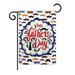 Breeze Decor BD-FD-G-115139-IP-BO-D-US18-BD 13 x 18.5 in. Happy Fathers Day Mustache Summer Impressions Decorative Vertical Double Sided Garden Flag