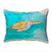 Betsy Drake SN156 11 x 14 in. Brown Sea Turtle Small Indoor & Outdoor Pillow