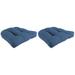 Jordan Manufacturing 18 x 18 McHusk Capri Blue Solid Square Tufted Outdoor Wicker Seat Cushions (2 Pack)