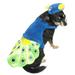 Peacock Dog Costume Colorful Bird Pet Outfit with Hat S