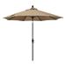 California Umbrella 9 ft. Fiberglass Market Umbrella Collar Tilt Bronze-Olefin-Terrace Seqouia