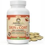 Skin and Coat Supplement for Dogs & Cats - 60 Dog Allergy Chews with Omega 3 Fish Oil for Dogs plus Minerals Calcium for Dogs Biotin and Multivitamin for Dogs | Puppy hot spot treatment for dogs