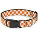 Buckle-Down Plastic Clip Collar - Checker Whitetn Orange - 1 Wide - Fits 15-26 Neck - Large