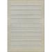 Couristan 5.25 x 7.5 Ivory and Beige Striped Rectangular Outdoor Area Throw Rug