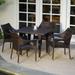 Parks 5-piece Outdoor Dining Set Multibrown