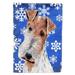 Wire Fox Terrier Winter Snowflakes Garden Flag