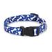 Pooch Pattern Pet Collars Classic Dog Bone Designs Choose Blue or Red & Size (Blue xSmall 6 - 10 inches)