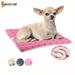 Spencer Large Dog Cat Pet Sleep Mat Soft Warm Reversible Fleece Crate Bed Mat Kennel Cage Cushion for Large Medium Small Dog Cat (XL Pink)