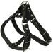 Genuine Leather Medium 22.5 -26 Chest 3/4-inch Wide Adjustable Dog Step-in Harness Black