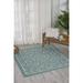 Nourison Home & Garden Indoor/Outdoor Light Blue 5 3 x 7 5 Area Rug (5x7)