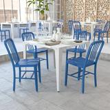 Flash Furniture 2 Pack Metal Indoor-Outdoor Chair Blue