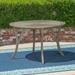 Noble House Hermosa 47 Round Wooden Patio Dining Table in Gray