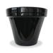 Ceramo 173723 4.5 x 3.75 in. Powder Coated Ceramic Standard Planter Black - Pack of 16